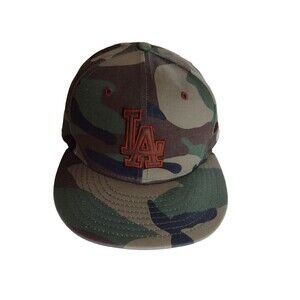 59 Fifty New Era Mens Los Angeles LA Dodgers 7 1/4 Camo Baseball Cap Hat…